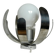 Oxar lamp by Jocelyne Trocme Design 1970 in aluminum