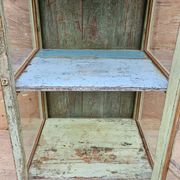 Art Deco glass-fronted bar cabinet in teak