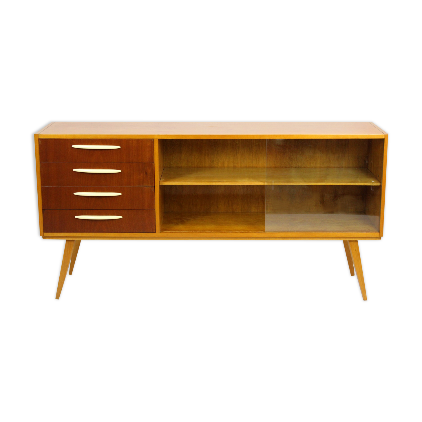 Mid-Century Birch and Mahogany Sideboard, 1960s