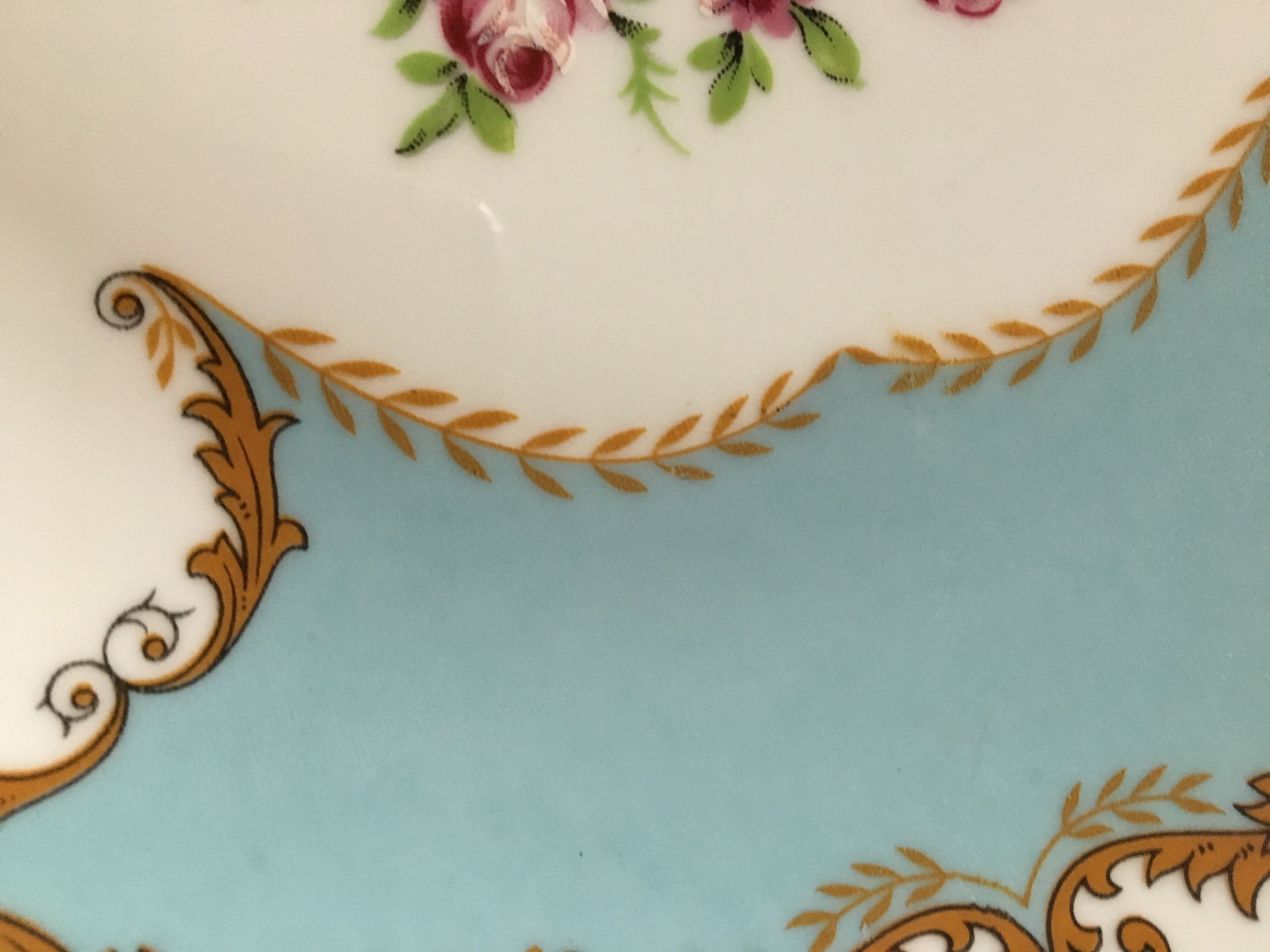 Porcelain dish fine floral decoration vintage