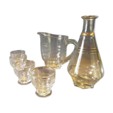 Water service or orangeade carafes and glasses