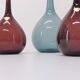 Set of 3 arthur percy scandinavian tulip vases for gullaskruf 1950