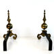 Paire de chenets en bronze, style baroque