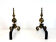 Pair of bronze chenets, baroque style.