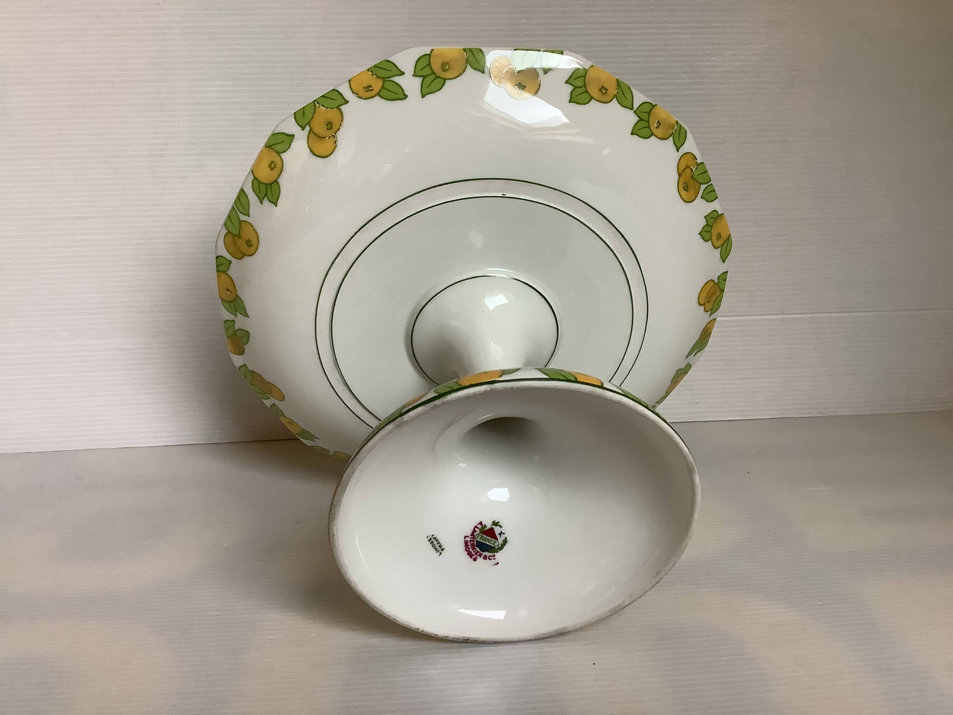 Lanternier Limoges art deco shower base dish