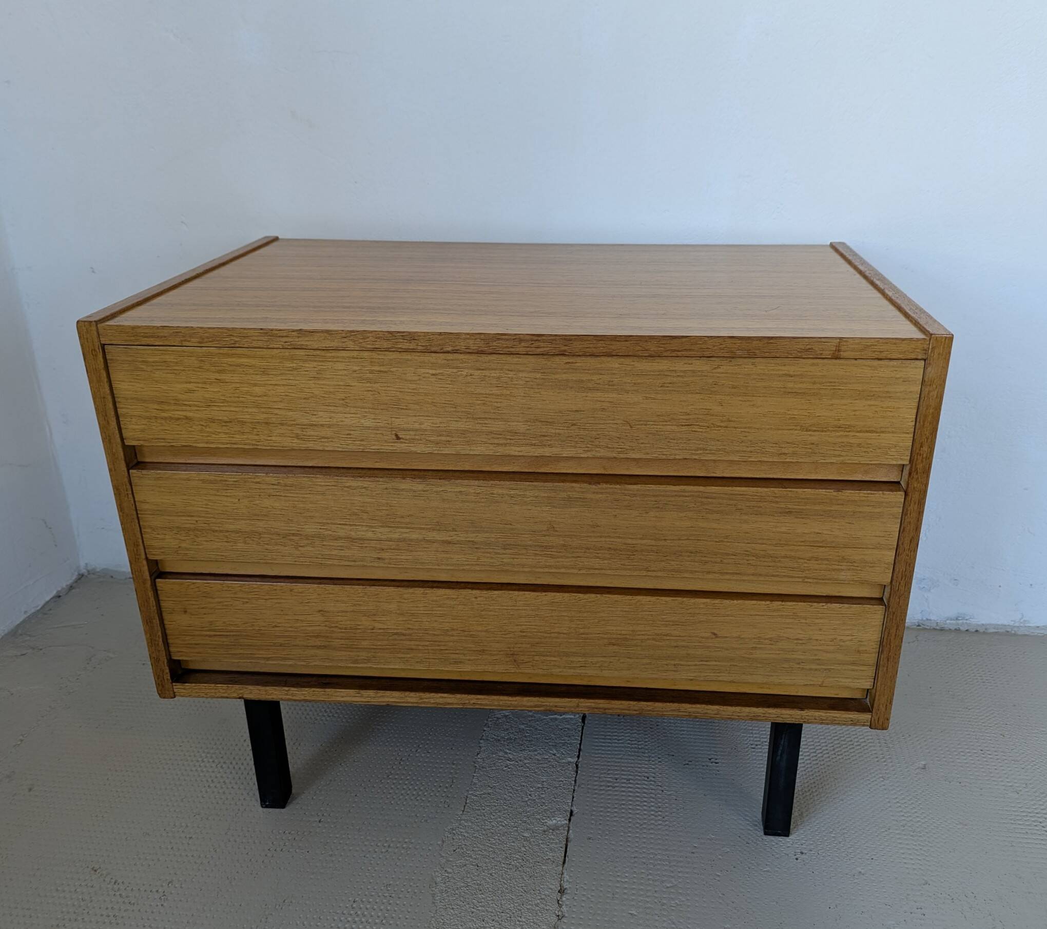 Small chest of drawers, bedside table from the 60s, rosewood.