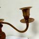 Wooden and brass chandelier