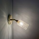 Vintage tulip wall lamp in molded glass