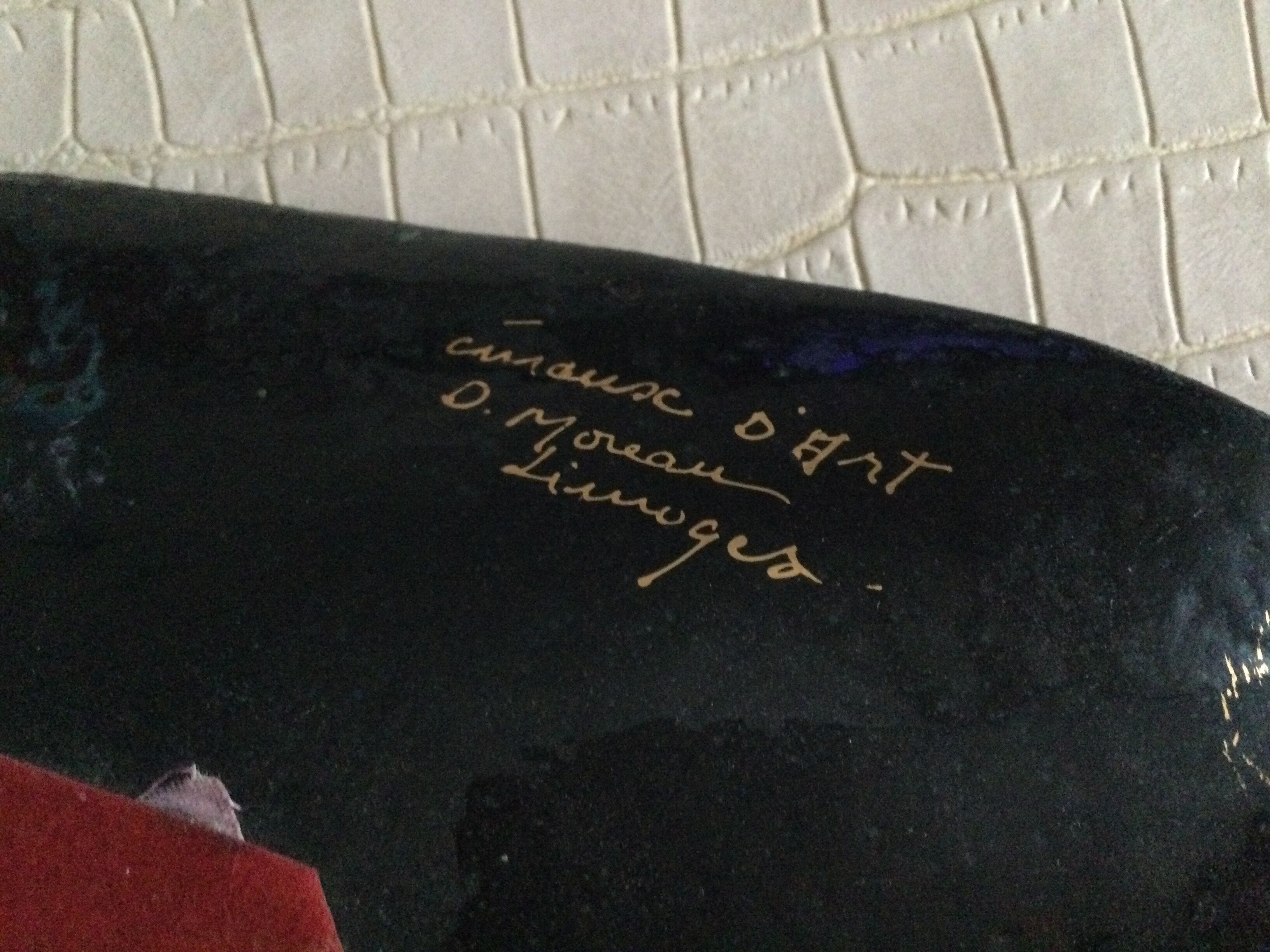 Limoges enamel cup by Daniel Moreau