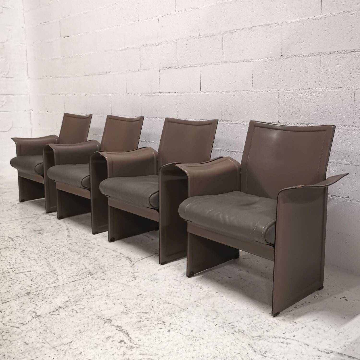 Large Korium armchair(s), design by Tito Agnoli, Matteo Grassi, 1980