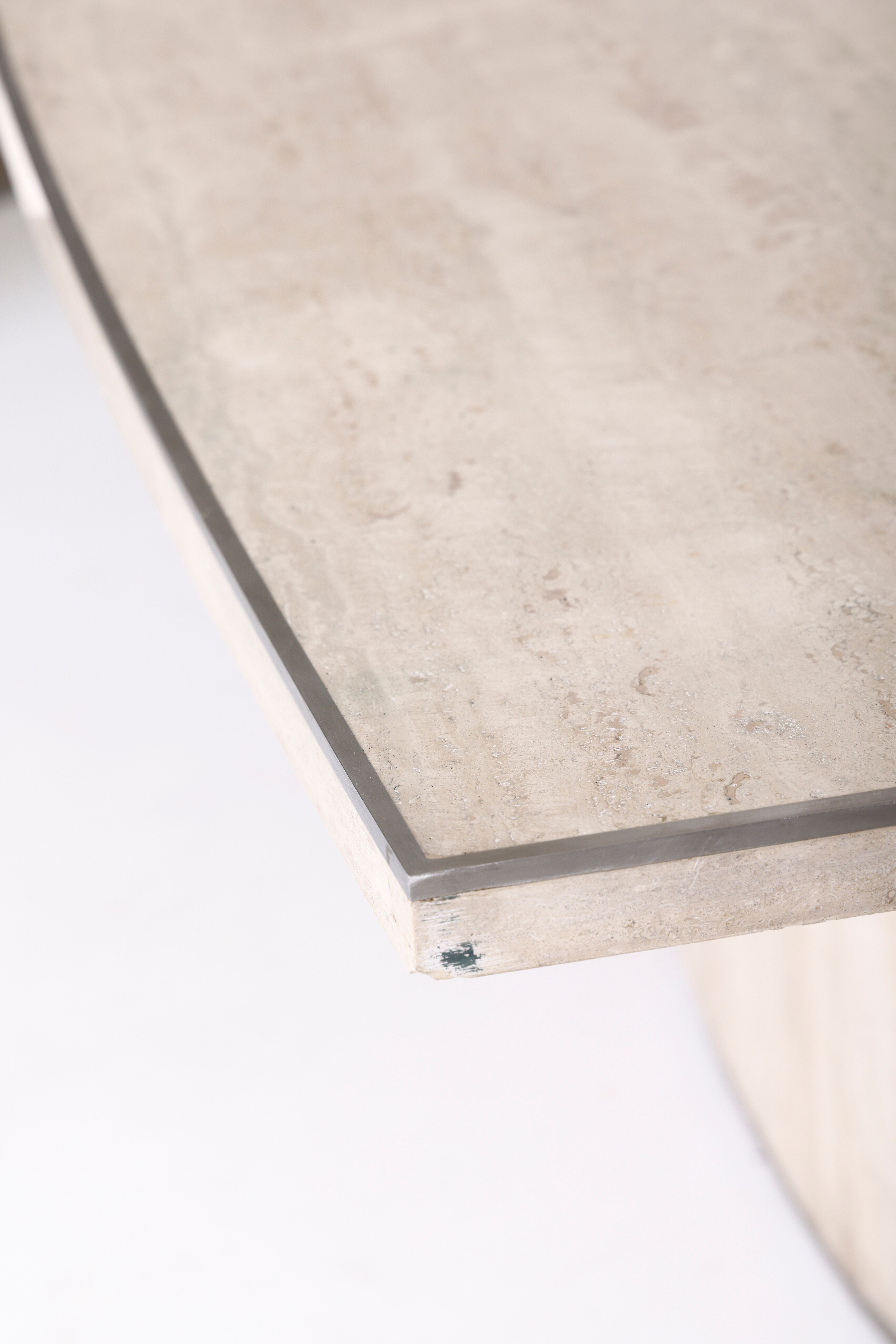 Travertine dining table, 1970s