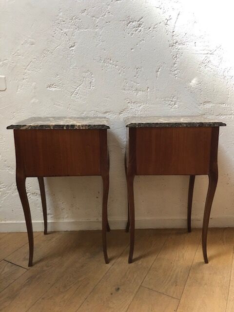 Louis XV-style bedside pair