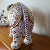 Imposing Italian Porcelain Elephant, Elephant Statue