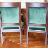 Pair of mahogany armchairs/palm décor/Restoration period