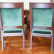 Pair of mahogany armchairs/palm décor/Restoration period