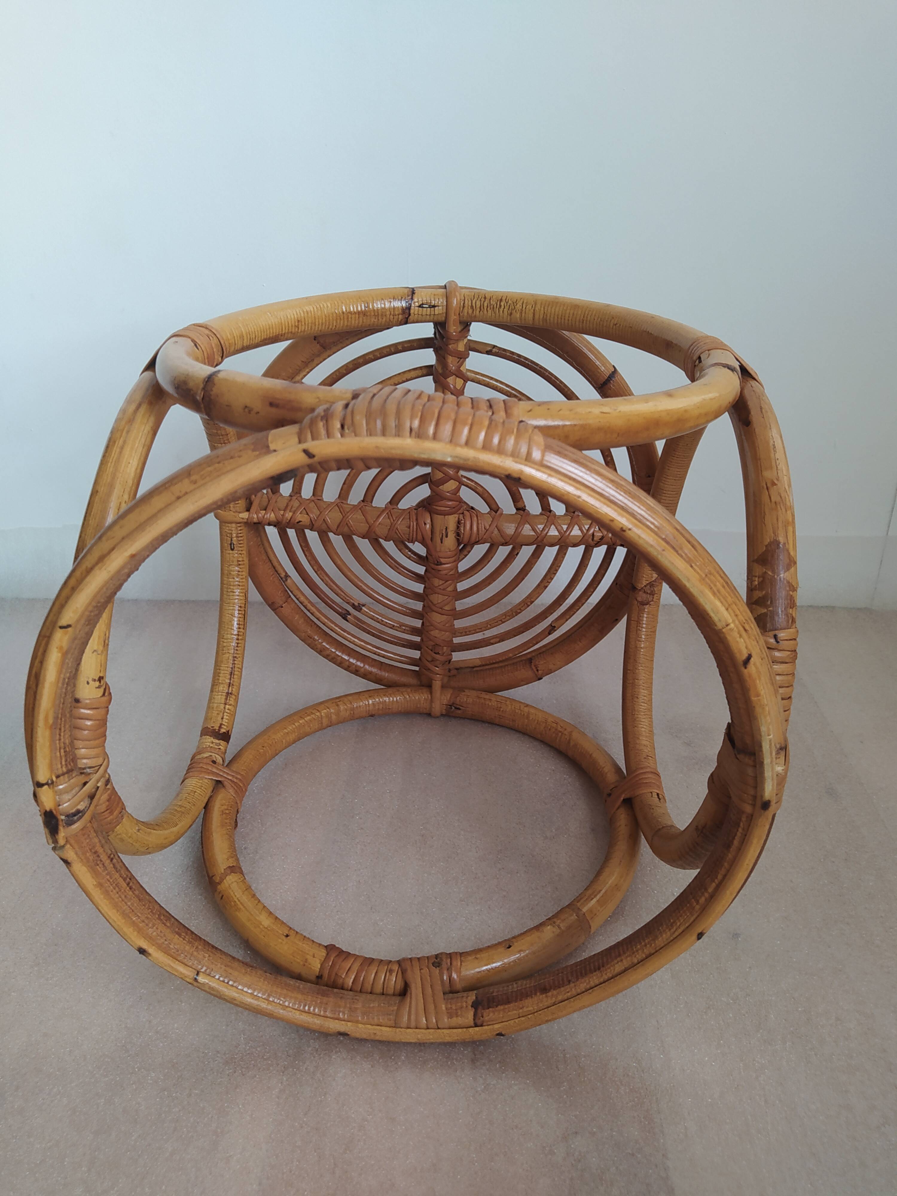 Vintage bamboo stool