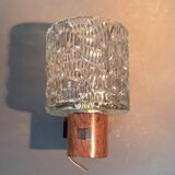 Scandinavian teak and chrome wall light from the 1960s.