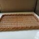 Vintage braided wicker platter