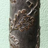 Napoleon 3 carved wooden column oak leaves