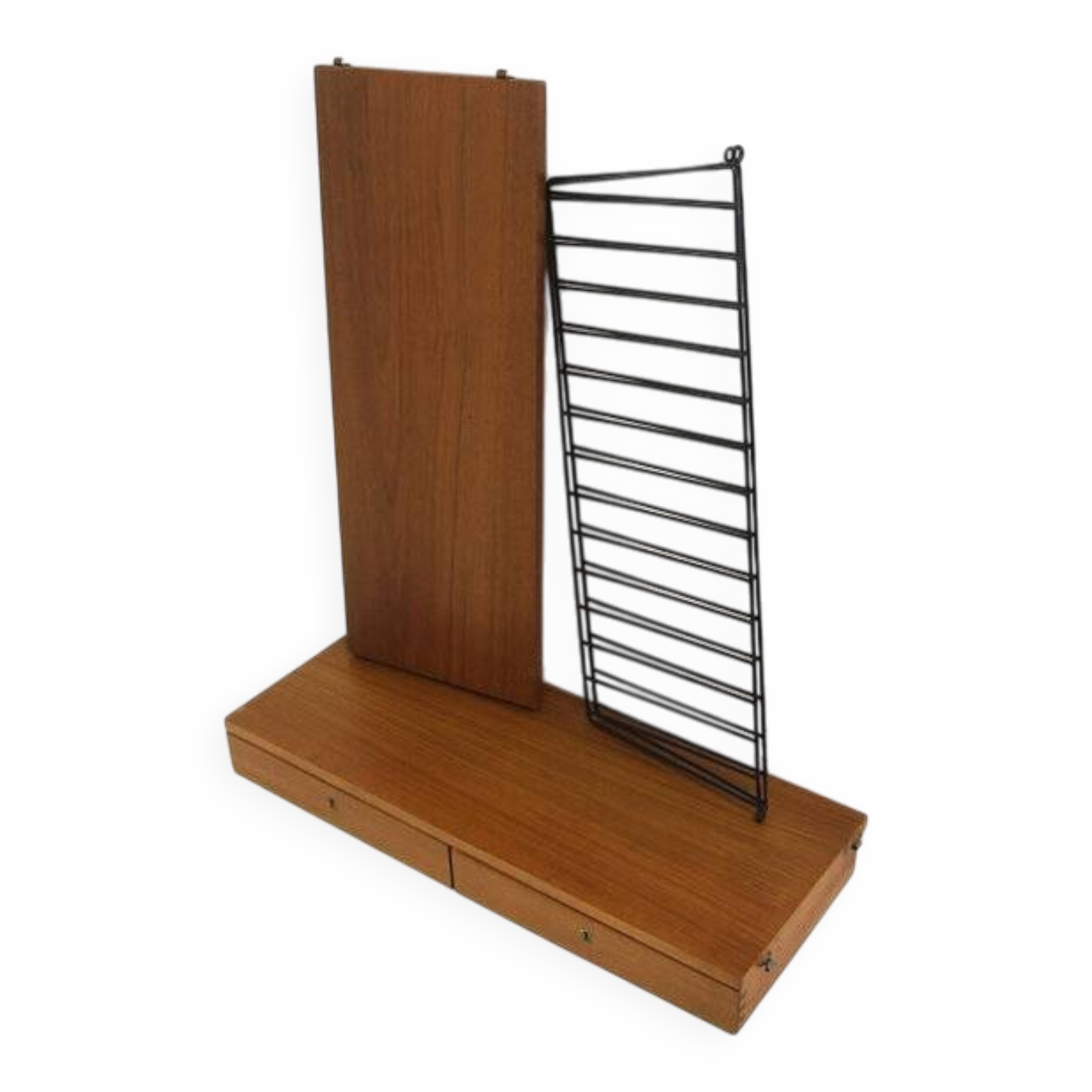 Scandinavian teak shelving unit "String", Kajsa and Nils Strinning, Sweden, 1950