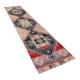 Colourful long Turkish decorative rug from the 1940s, 83x205 cm.