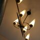 Mid-Century 6-Light Chandelier - Opaline and Brass