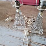 set of 2 items 2 feet Crystal lamps Brand crystal from France