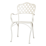 Chaise en fer forgé blanche jardin