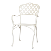 Chaise en fer forgé blanche jardin