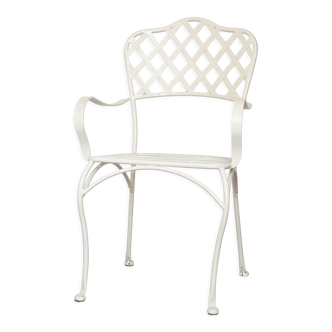 Chaise en fer forgé blanche jardin