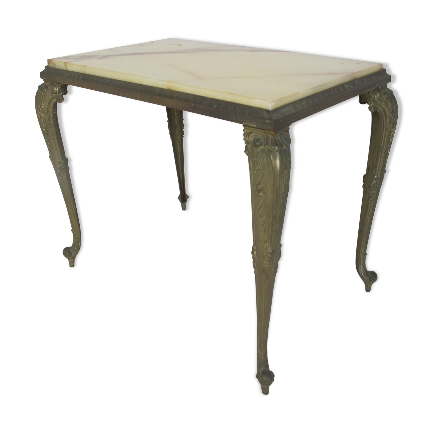 Regency marble and brass side table, 1950s