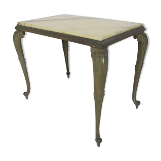 Regency marble and brass side table, 1950s