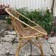 Set of 3 vintage rattan armchairs