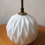 Vintage brass and opaline pendant