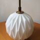 Vintage brass and opaline pendant