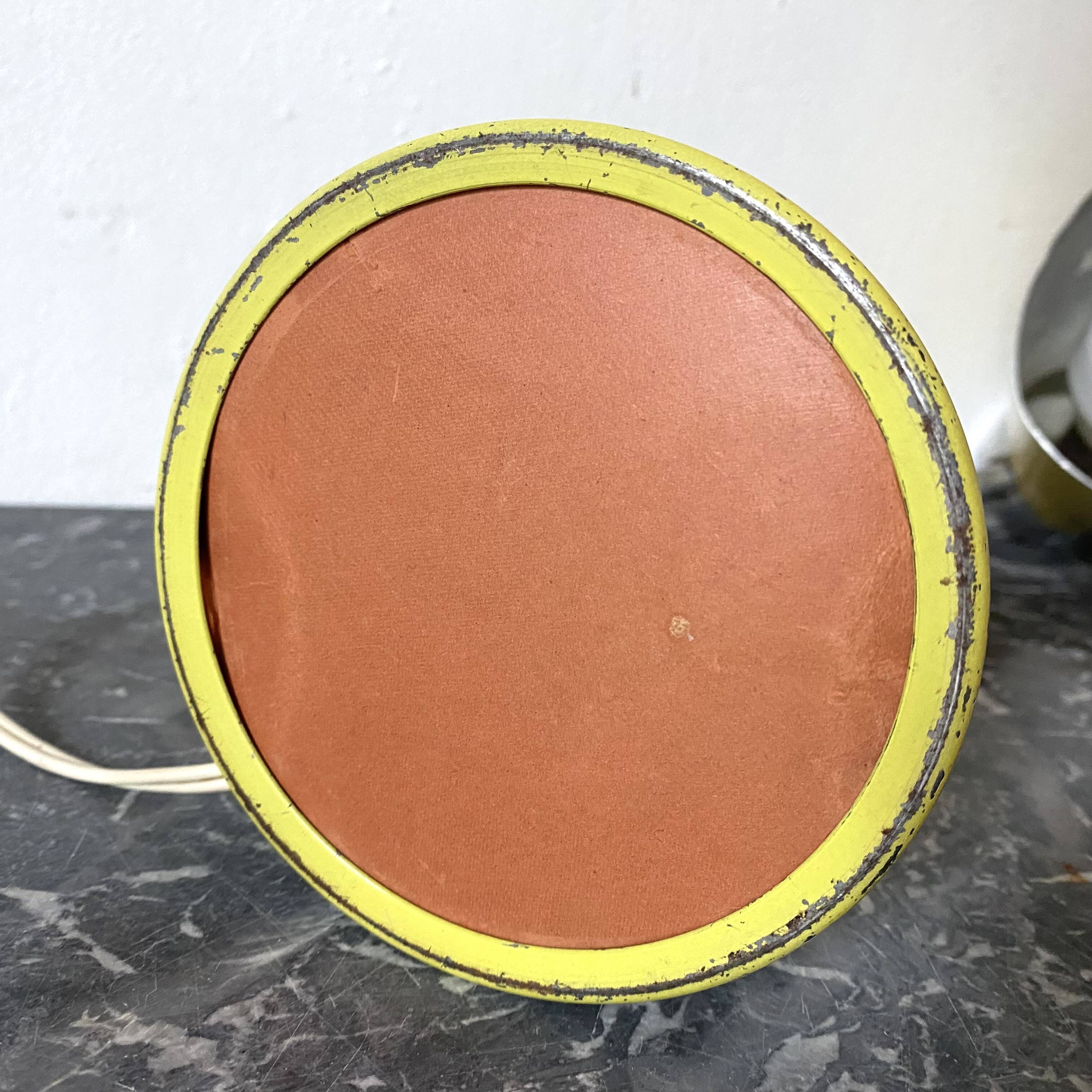 Yellow metal desk lamp, 1950s-1960s