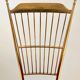 Pair of Vintage Brass and Red Velvet Chiavarine Chairs, Italy