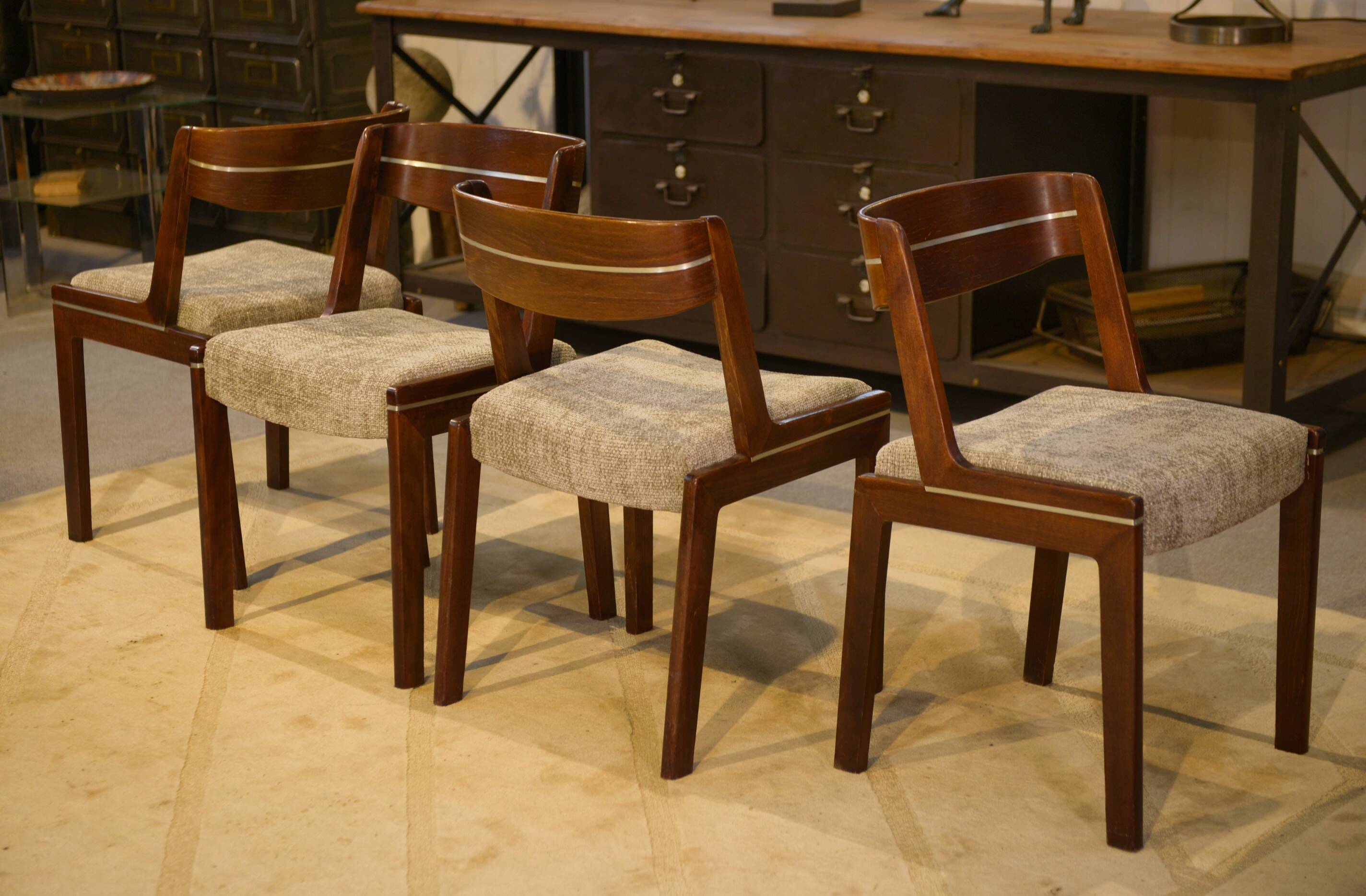 Set of 4 Scandinavian chairs from the 1960s.