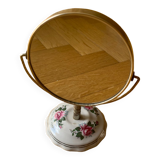 Porcelain flowered table mirror - Bergère de France