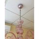 Murano Glass Chandelier in Pink 6 Arms