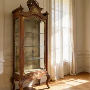 Elegant antique display cabinet, dating to 19th century