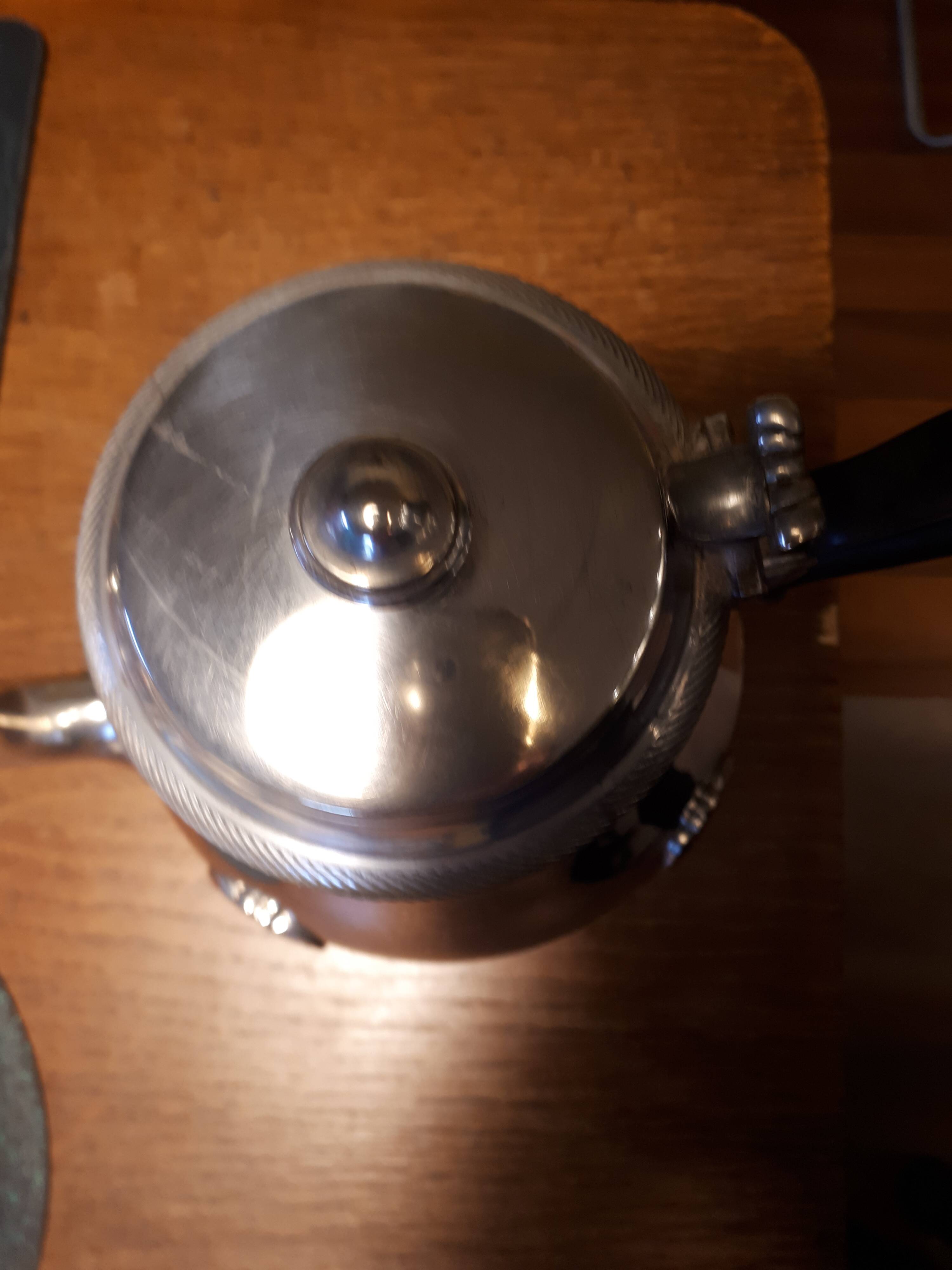 Vintage silver metal teapot