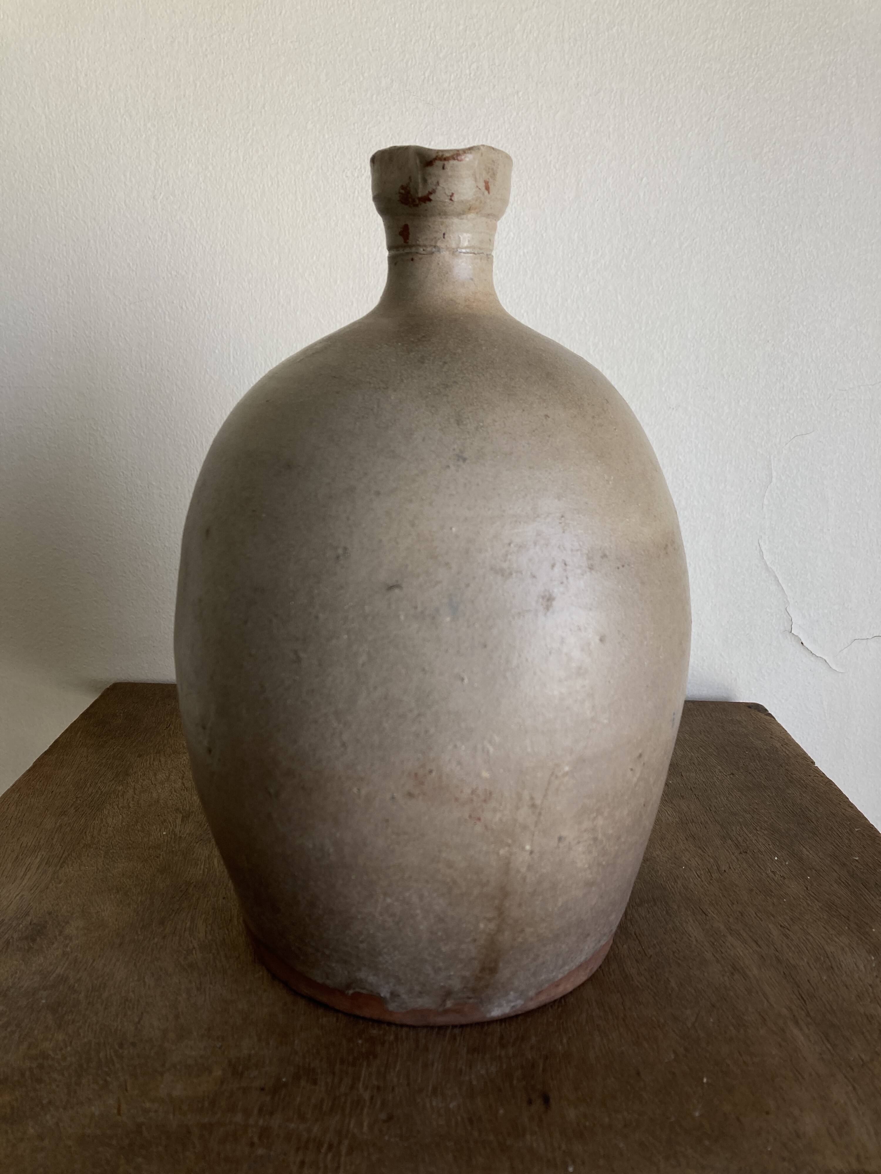 Terracotta farm jar potbellied pottery 1950