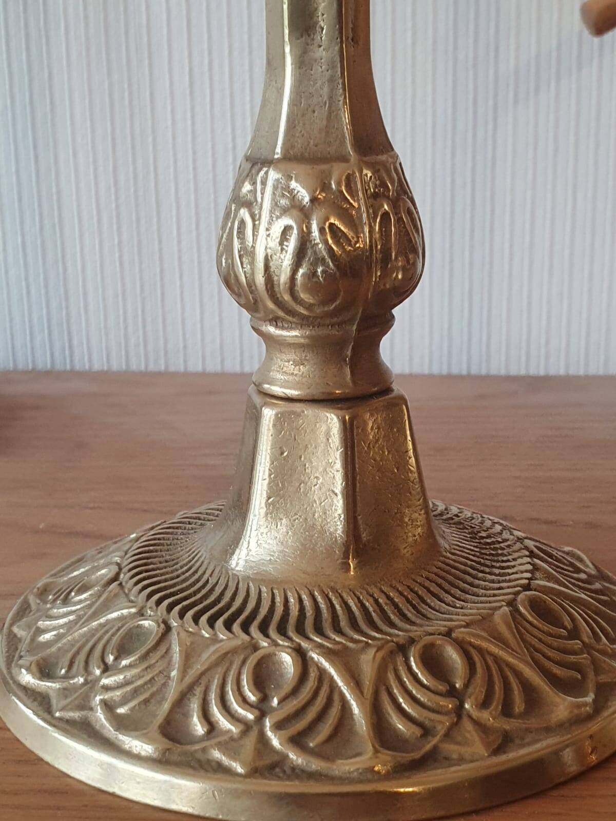 Pair of bronze candlesticks