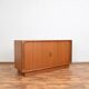 Mid-century danish teak sideboard with tambour doors from dyrlund, 1960s.