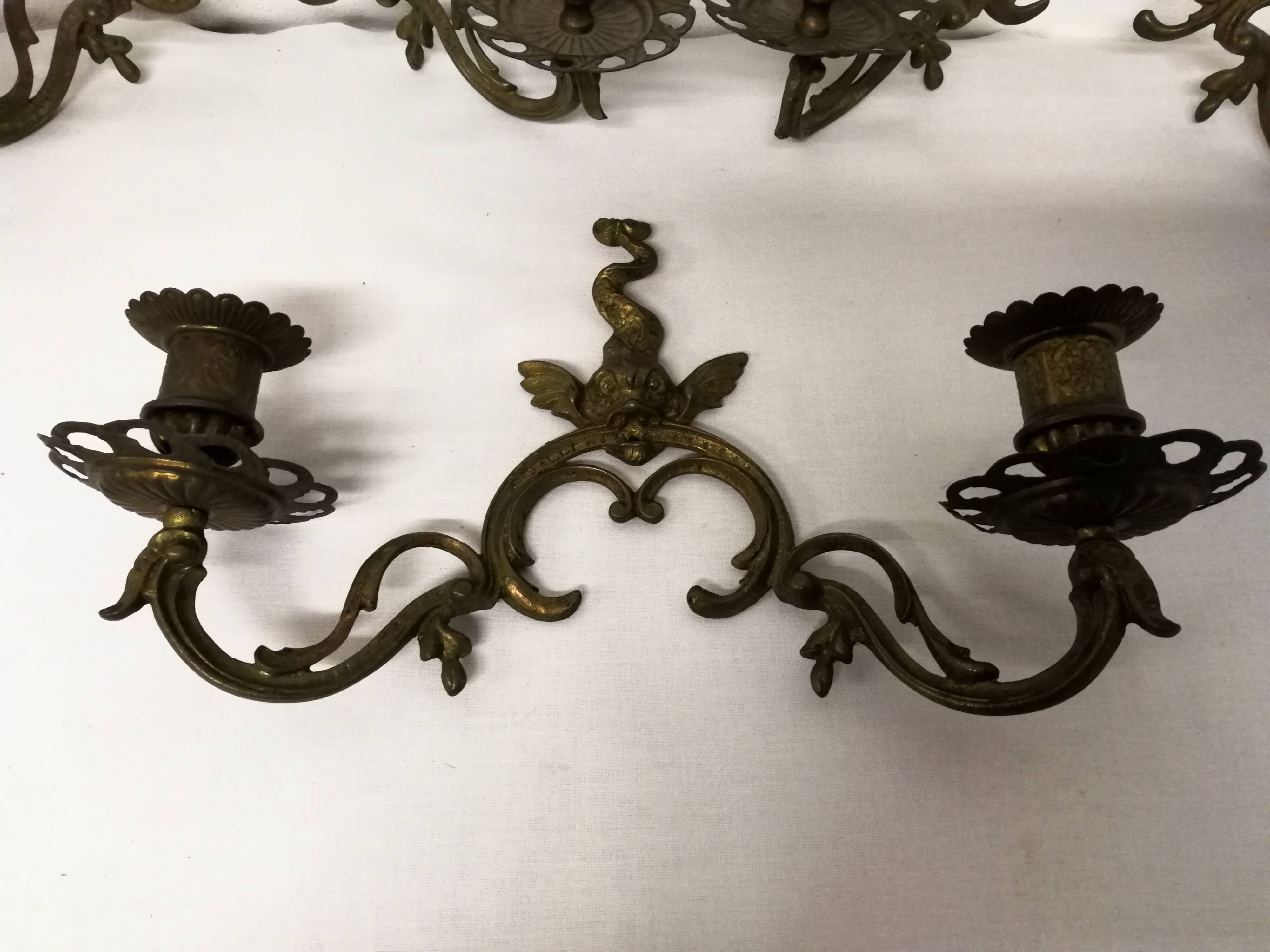 Appliques Bougeoirs En Bronze