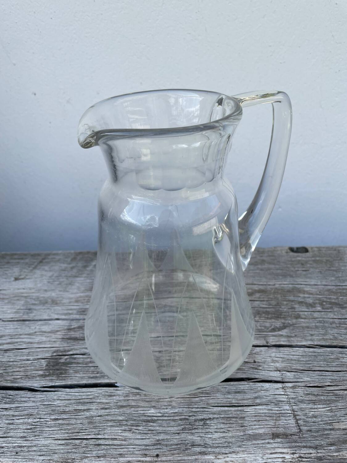 Art Deco glass pitcher
