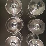 6 Verres ancien  soufflé et ciselé