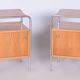 Bauhaus Chrome Bedside Tables attributed to R. Slezák, Former Czechoslovakia, 1930s, Set of 2