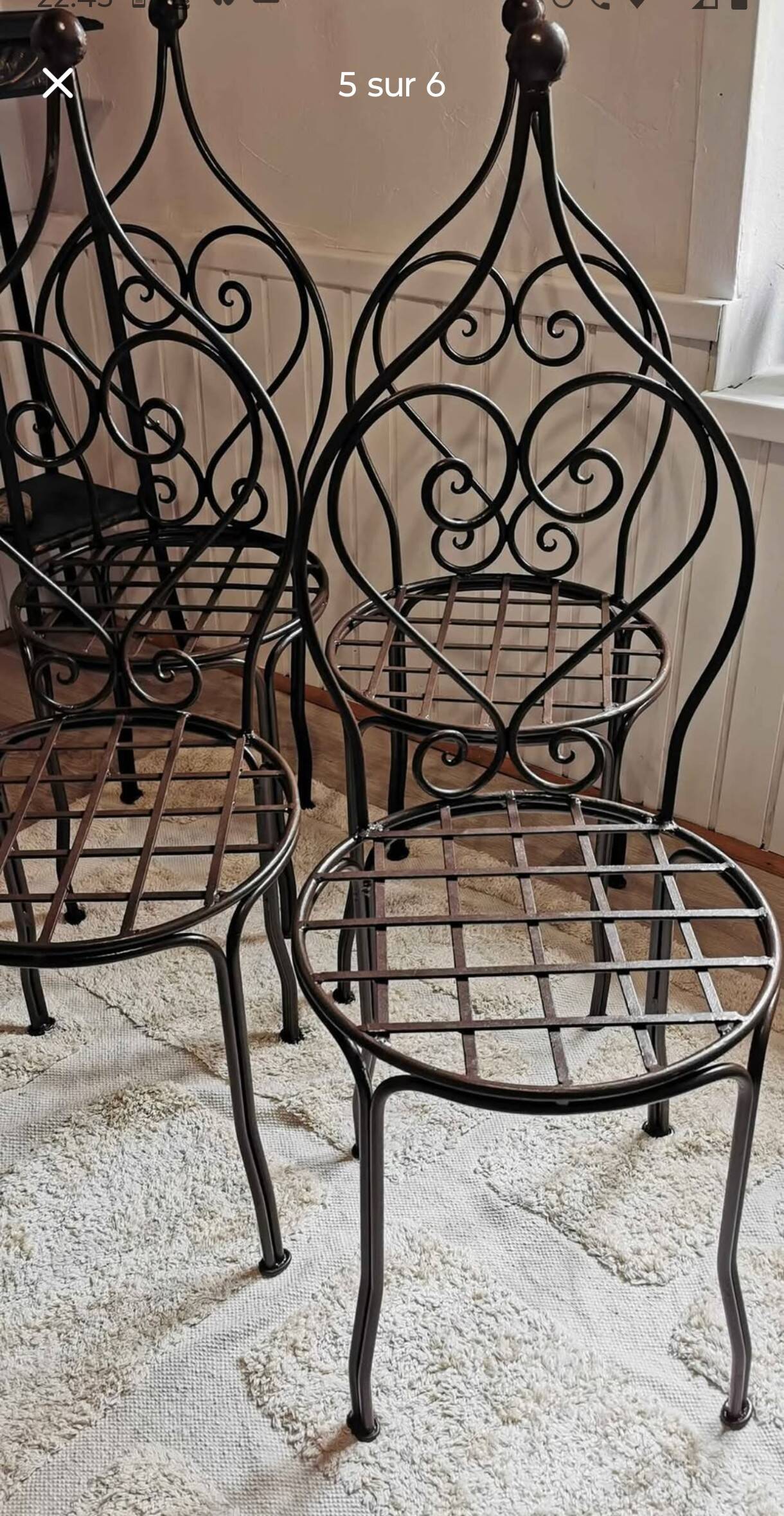 Vintage wrought iron chairs